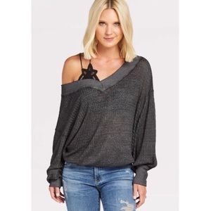 Free People SouthSide Thermal in Black
